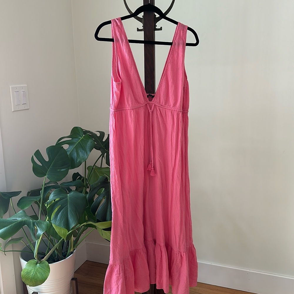 Jcrew Crinkle gauze dress